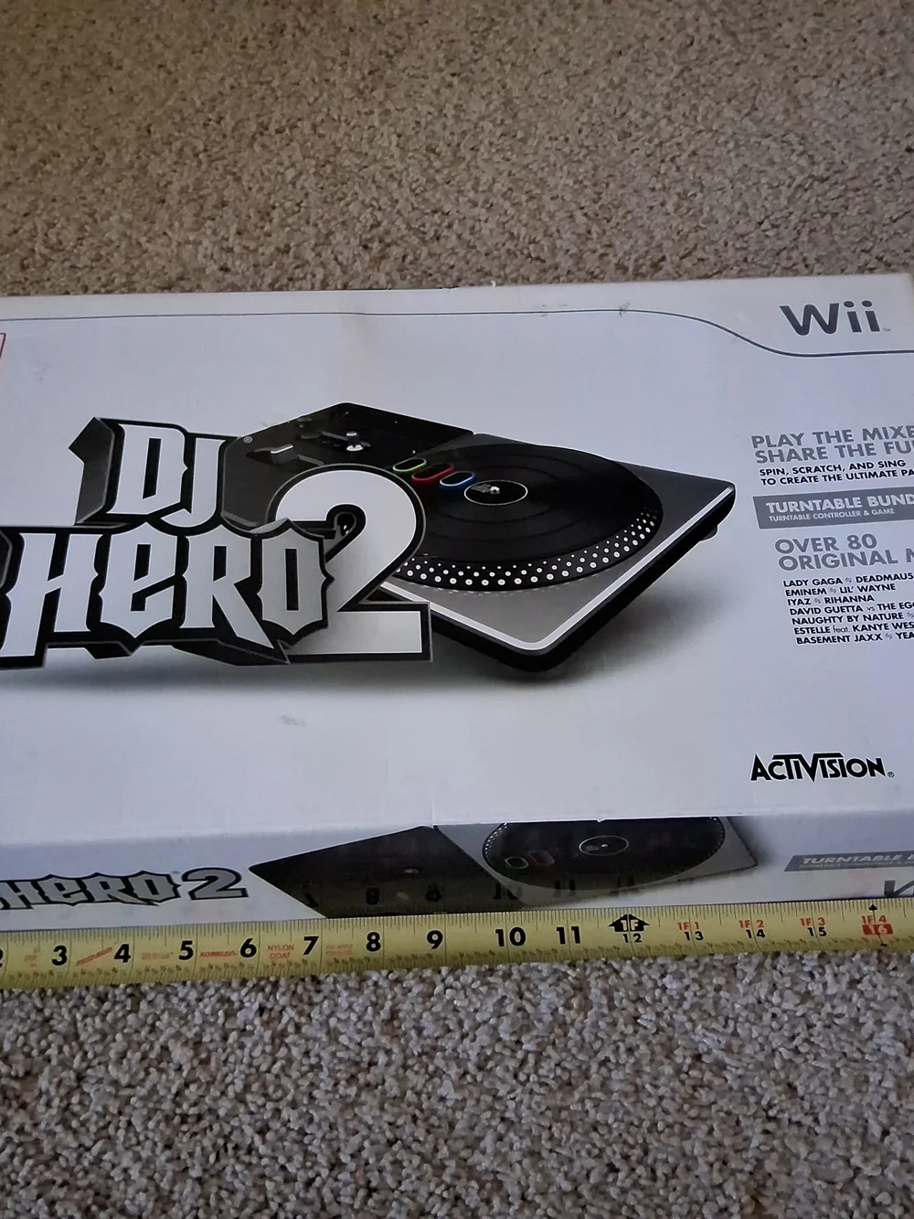 Nintendo Wii DJ Hero 2 Turntable Bundle in Original Box w/Instructions + CD Game